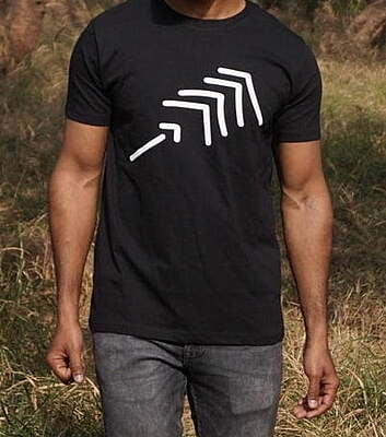 'Next Angle' Half Sleeve Unisex Tee Black 'Next Angle' Half Sleeve Unisex Tee Black