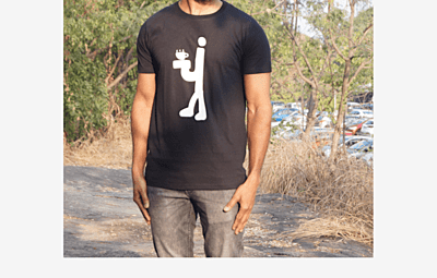 'Chai' Half Sleeve Unisex Tee Black 'Chai' Half Sleeve Unisex Tee Black