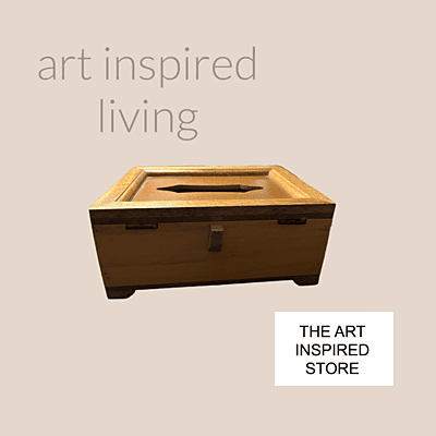 Art Inspired Tissue Box | Wood