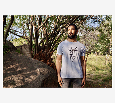 'Dance' Half Sleeve Tee Grey 'Dance' Half Sleeve Tee Grey