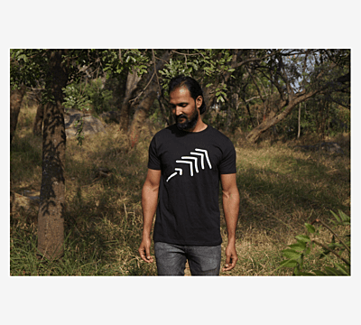 'Next Angle' Half Sleeve Tee Black 'Next Angle' Half Sleeve Tee Black