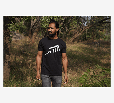 'Next Angle' Half Sleeve Tee Black 'Next Angle' Half Sleeve Tee Black