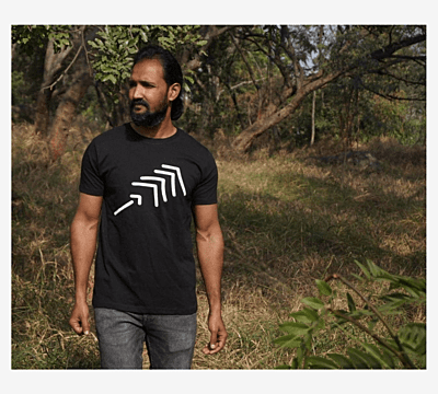 'Next Angle' Half Sleeve Tee Black 'Next Angle' Half Sleeve Tee Black