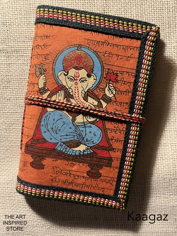 Kaagaz Handcrafted Notebook-Medium | 'Ganesh' Print